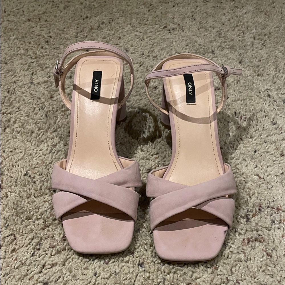 ONLY Women's Blush Strappy Heels